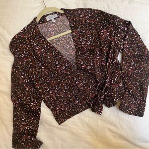 &otherstories Paris Floral Wrap Top